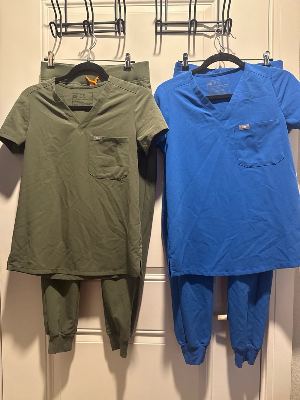 Two sets of figs scrubs